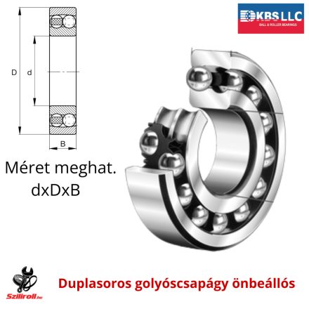 1207 K KBS önbeálló golyóscsapágy 35×72×17 mm