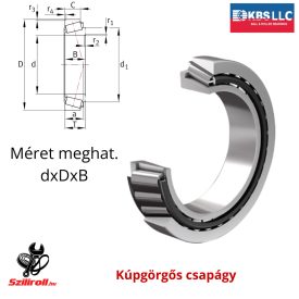 30217 KBS kúpgörgős csapágy 85×150×28 mm