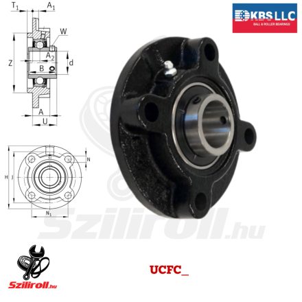 UCFC210 KBS Y-csapágyház egység 50 mm tengelyhez