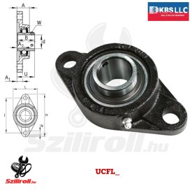 UCFL202 KBS Y-csapágyház egység 15 mm tengelyhez