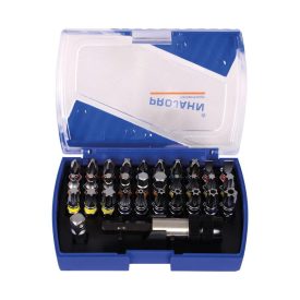   Bitkészlet  Box 6,3 / 1/4" 25 mm  színes bitfejekkel 32 db