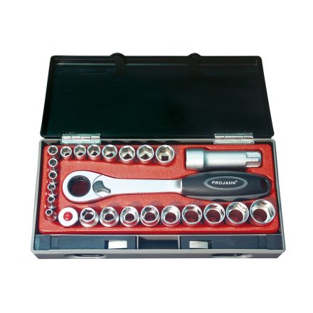 PROJAHN PRO-4016 Átdugható racsnis dugókulcskészlet 1/4" + 3/8" 25 db