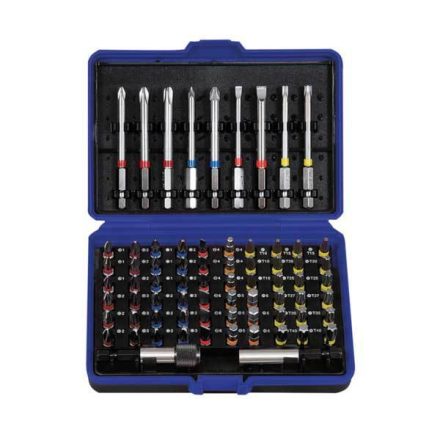 Bitfej készlet -színes 1/4" 71 db. dobozban  