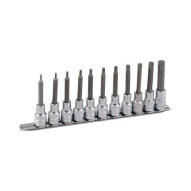 PROJAHN PRO-4231 Bitfej készlet - 1/2", sínes tartó, TX10-TX60 hosszú 100 mm, 11 db