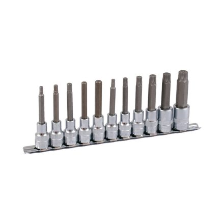 PROJAHN PRO-4232 Bitfej készlet - 1/2", sínes tartó, IMBUSZ 5-10 mm hosszú, M6-M16 hosszú, 11 db