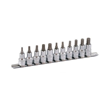 PROJAHN PRO-4235 Dugókulcs készlet- 1/2". sínes tartó. IMBUSZ 5-12 mm. M5-M12 hosszú. 11 db.
