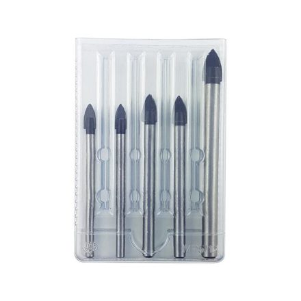 Üvegfúró készlet 5 db 2 x 6 mm. 2 x 8 mm. 1 x 10 mm  