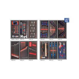   Fiók szerszámkészlet 4 fiókos szerszámkocsihoz 187 db.  