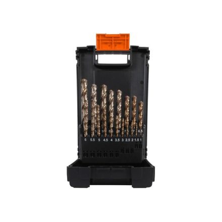 Csigafúró készlet PERFORMANT HSS-Co 8% dobozban MAMBO 1-10 mm 19 db./ szet  