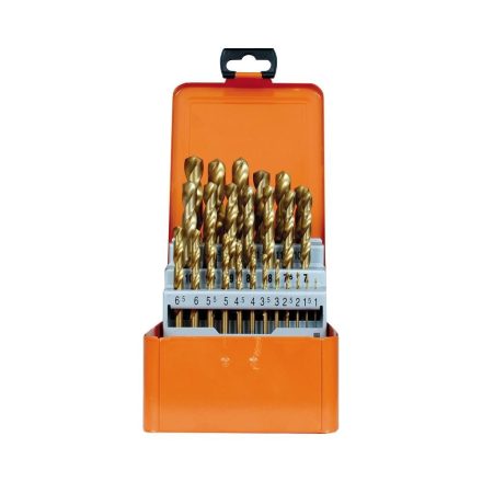 Fémfúrószár készlet HSS-TIN DIN 338 ECO 1-13 mm25 db. fémdobozban  