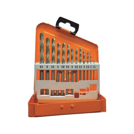 Fémfúrószár készlet HSS-G DIN 338 ECO 1.5-6.5 mm. 13 db./ szet. fémdobozban  