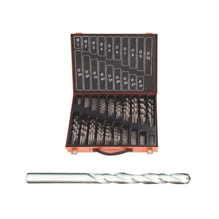 Fémfúrószár készlet HSS-G DIN 338 ECO 1-10 mm 170 db. fémdobozban  