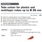 PROJAHN PRO-6261 – Csővágó olló műanyag csövekhez 26 MM - 1"