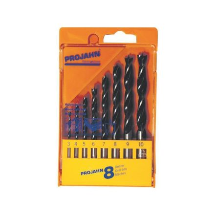 Fúrószár készlet  fához ECO 3-10 mm 8 db. műanyag dobozban  