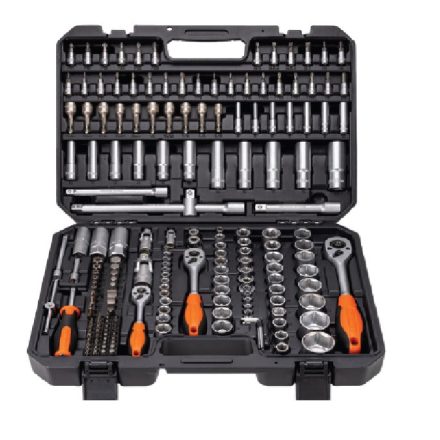 PROJAHN PRO-7550 Dugókulcs készlet 194 darabos 1/4"+3/8"+1/2"+5/16"