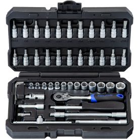 PROJAHN PRO-8651 1/4” dugókulcs készlet profiCraft 1/4" 46 db., 48 fogas racsnis hajtószár