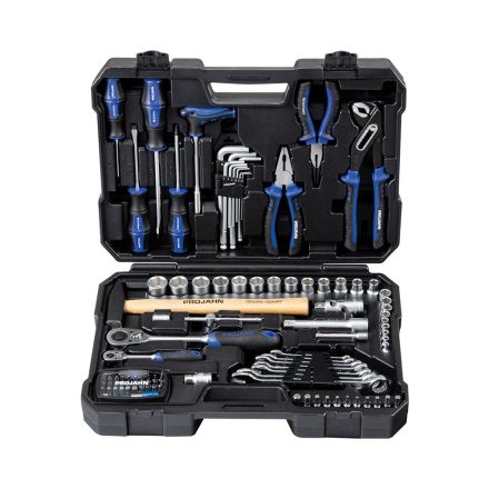 PROJAHN PRO-8666 – 1/4” + 1/2” proficraft szerszámos koffer 98 részes. 72 fogas racsnival.