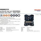 PROJAHN PRO-8666 – 1/4” + 1/2” proficraft szerszámos koffer 98 részes. 72 fogas racsnival.