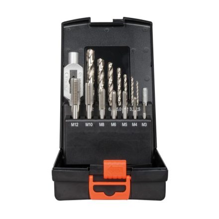 PROJAHN PRO-910135 – Egybevágó Menetfúró készlet HSS-G. 15 részes. M3-M12. műanyag kazettában