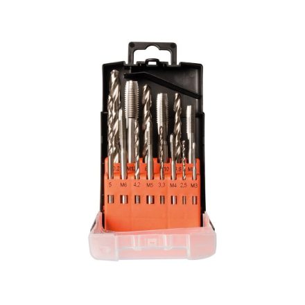 PROJAHN PRO-91030 – Fúró és menetvágó készlet gépi HSS-G. DIN 371/376 M3-M12. 14 db.. mü.dobozba