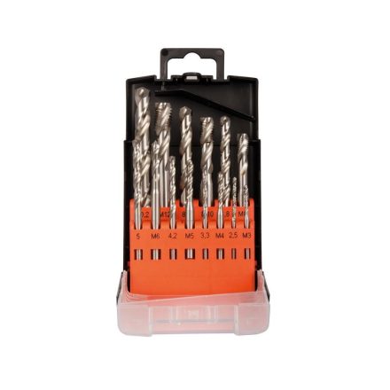 PROJAHN PRO-91040 – Fúró és menetvágó készlet HSS-G. DIN 371/376 / 35° M3-M12. 14 db.. műanyag dobozba