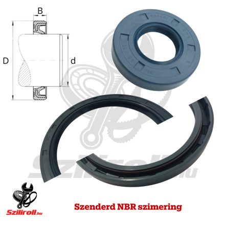 20X32X7-NBR-AS szimering-NBR-duplaporvédős