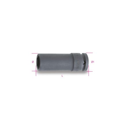 10 Gépi dugókulcs csavarbehajtóhoz hosszú, keskeny kivitel foszfátozott - BETA 720LS/10