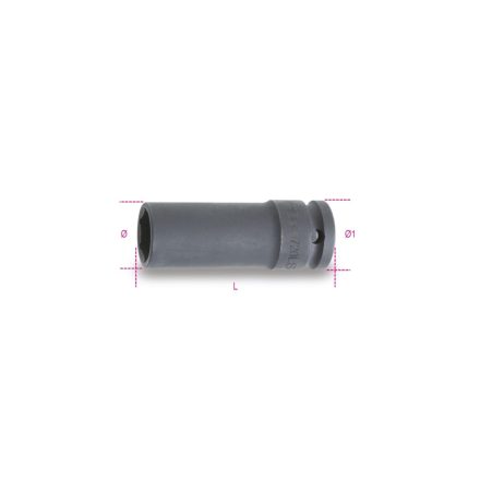 24 Gépi dugókulcs csavarbehajtóhoz hosszú, keskeny kivitel foszfátozott - BETA 720LS/24