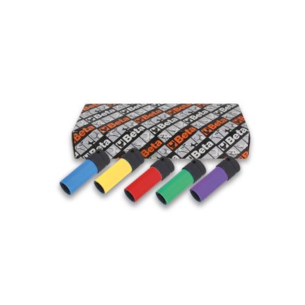 5 darabos gépi és sorozat kerékanyákhoz színes polimer betétekkel - BETA 720LC/S 5