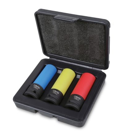 3-as darabos gépi dugókulcs készlet kerékanyákhoz színes polimer betétekkel BETA 720LC/C3"