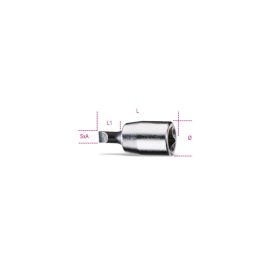 1,2X6,5 Csavarhúzó-dugókulcs hasítottfejű csavarokhoz, krómozott, barnított hegy - BETA 900LP/1,2X6,5