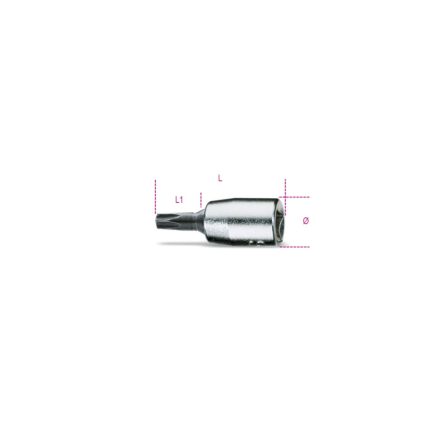 10 1/4"-os Torx®-imbusz dugókulcs, krómozott, fekete hegyek - BETA 900TX/10