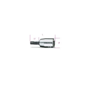 20 1/4"-os Torx®-imbusz dugókulcs, krómozott, fekete hegyek - BETA 900TX/20