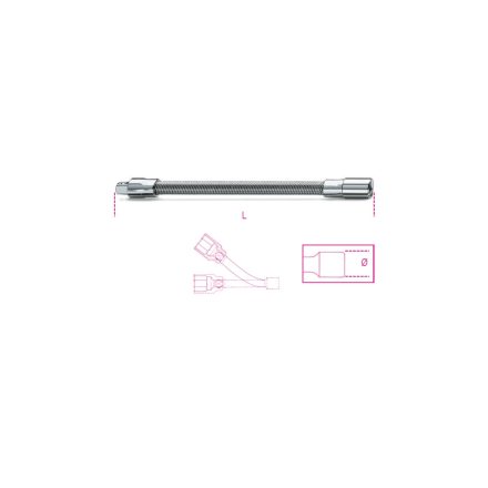 150 1/4"-os flexibilis krómozott - BETA 900FL