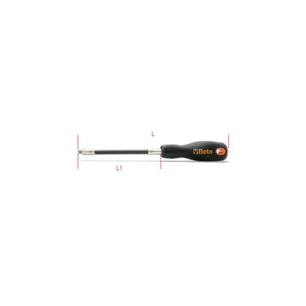 1/4"-os flexibilis hajtószár krómozott - BETA 900/32