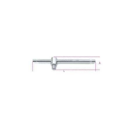 1/4”-os csúszkás T-hajtószár krómozott - BETA 900/42
