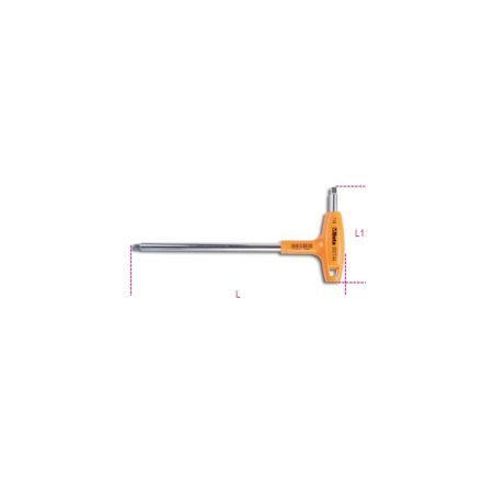 Hajlított 1/4" hajtószár a működtető markolattal - BETA 900T/44