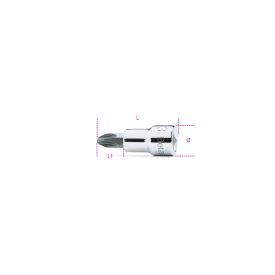 1 Csavarhúzó-dugókulcs Phillips®-csavarokhoz, krómozott, barnított fej - BETA 910PH/1