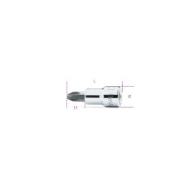 2 Csavarhúzó-dugókulcs Phillips®-csavarokhoz, krómozott, barnított fej - BETA 910PH/2