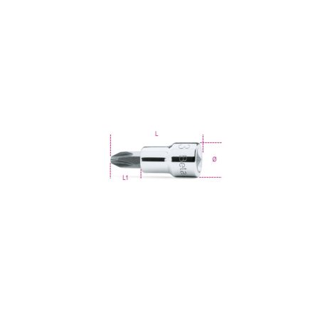 2 Csavarhúzó-dugókulcs Phillips®-csavarokhoz, krómozott, barnított fej - BETA 910PH/2