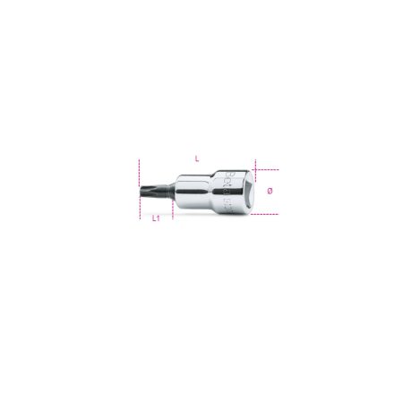15 3/8"-os Torx® imbusz-dugókulcs, krómozott, fekete hegy - BETA 910TX/15