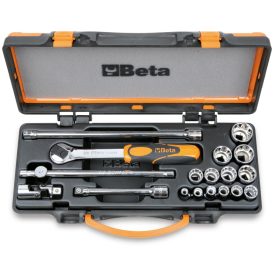 13 dugókulcs és dugókulcs tartozék fémdobozban - BETA 910AS/C 13