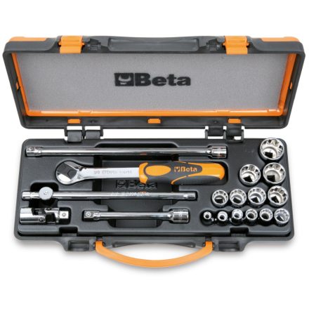 13 dugókulcs és dugókulcs tartozék fémdobozban - BETA 910AS/C 13