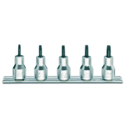 5 részes Tamper Torx®-dugókulcs készlet (920RTX cikk) tartón - BETA 920RTX/SB 5