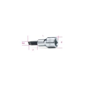 1,2X6,5 Csavarhúzó-dugókulcs hasítottfejű csavarokhoz, krómozott, barnított fej - BETA 920LP/1,2X6,5