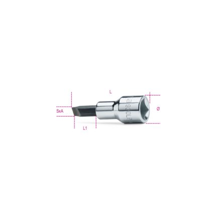 1,2X6,5 Csavarhúzó-dugókulcs hasítottfejű csavarokhoz, krómozott, barnított fej - BETA 920LP/1,2X6,5