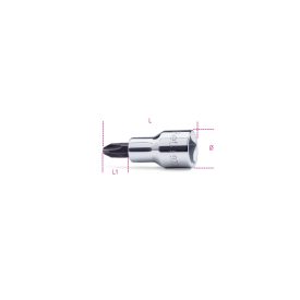 1 Csavarhúzó-dugókulcs Phillips®-csavarokhoz, krómozott, barnított fej - BETA 920PH/1