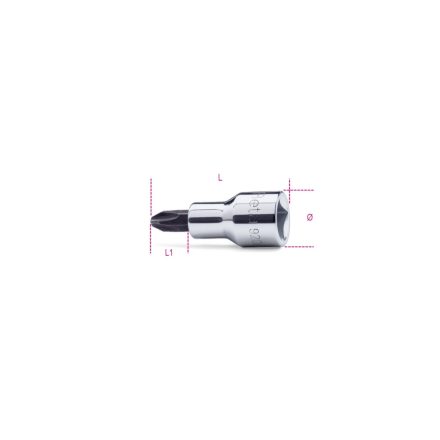 2 Csavarhúzó-dugókulcs Phillips®-csavarokhoz, krómozott, barnított fej - BETA 920PH/2