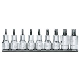 9 részes imbusz-dugókulcs krómozott, készlet Torx®-csavarokhoz (920TX cikk) tartón - BETA 920TX/SB 9