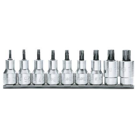 9 részes imbusz-dugókulcs krómozott, készlet Torx®-csavarokhoz (920TX cikk) tartón - BETA 920TX/SB 9